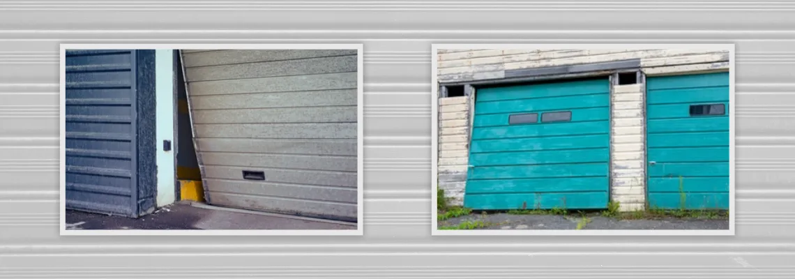 Crooked Aluminum Garage Door Repair in Whitby, Ontario